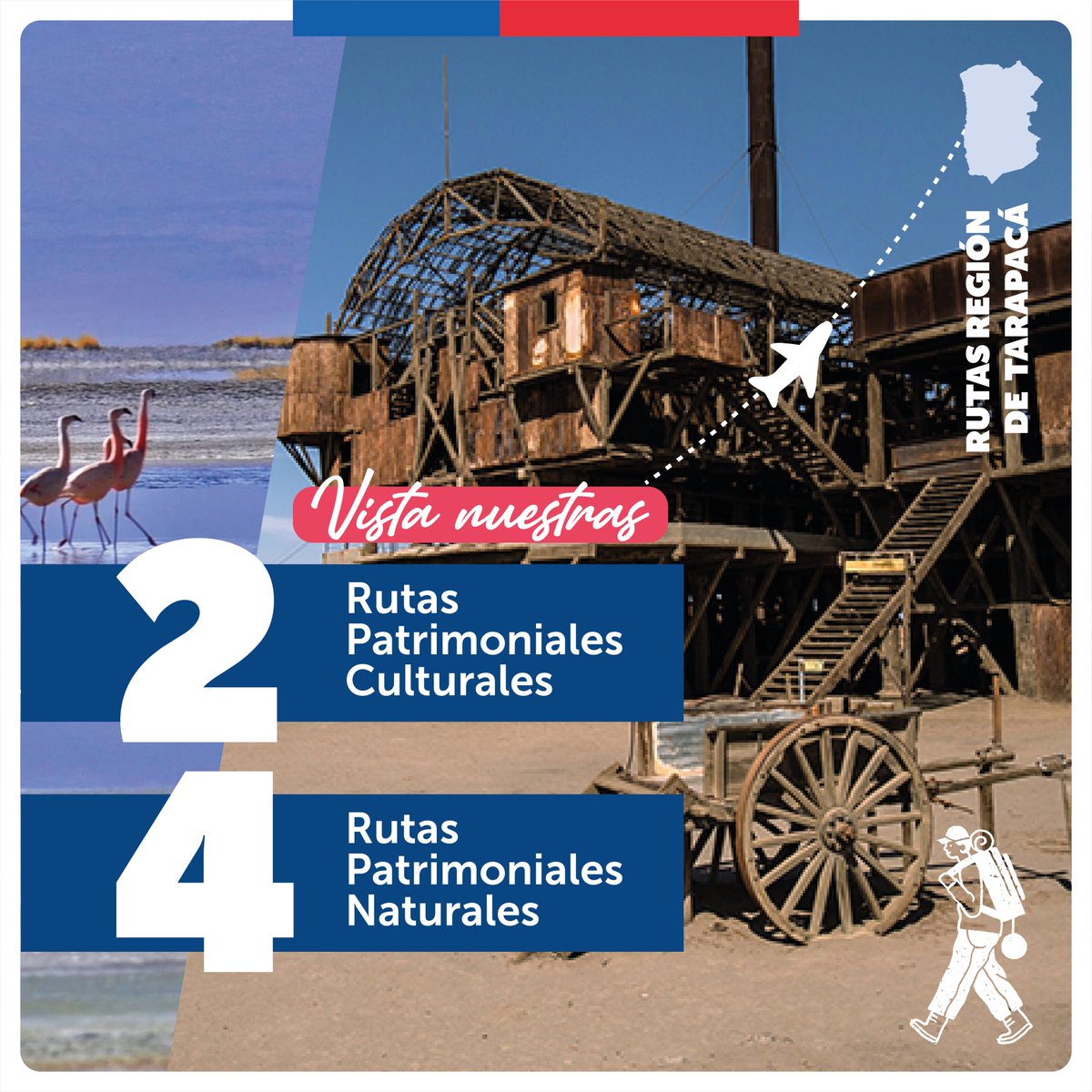 ✅En el #DíaMundialdelTurismo te invitamos a visitar las <a href="/rutas_mbn/">Rutas Patrimoniales</a> de la región: Salar del Huasco, Oasis de Niebla Alto Patache, Desembocadura del Río Loa y quebradas de #Tarapacá. También las rutas de fiestas religiosas y Humberstone y Santa Laura. 👇rutas.bienes.cl