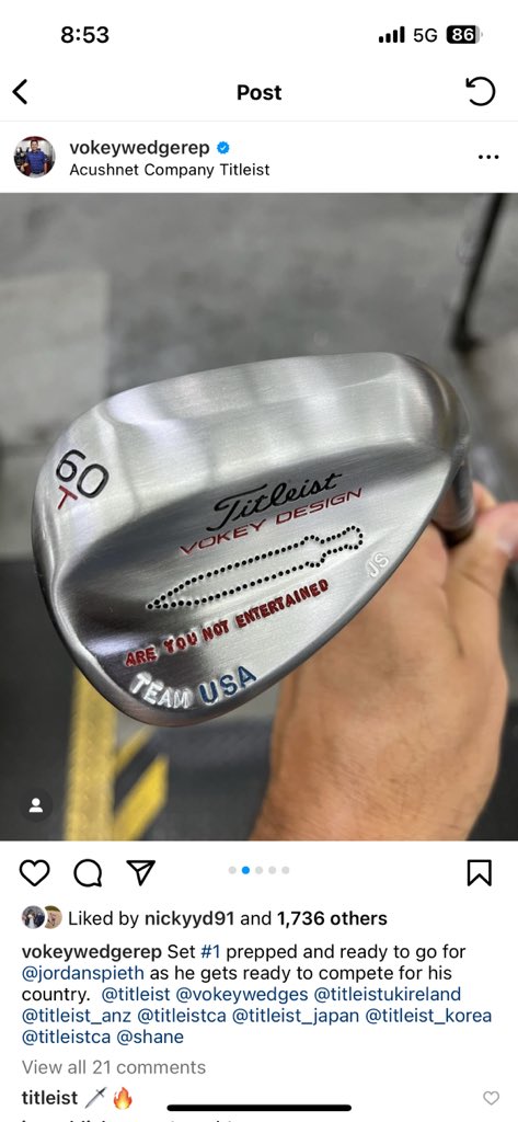 LockOfGibraltar's tweet photo. Spieth 5-0 this week https://t.co/llW1sVGU2Y