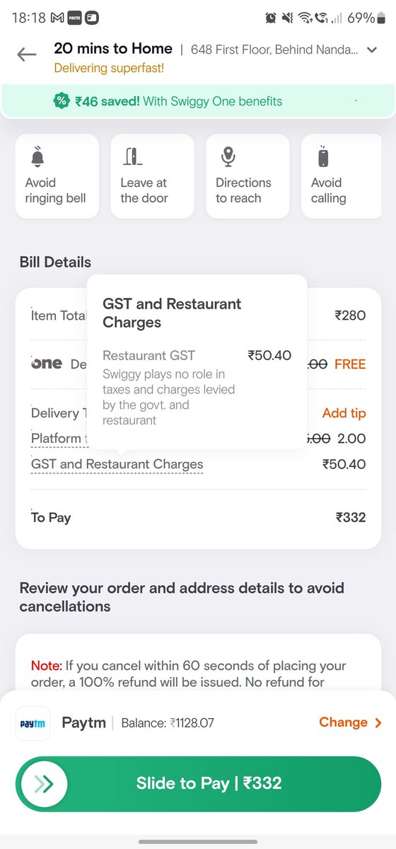 stop_drake's tweet photo. @Swiggy @SwiggyCares Since when has food GST been made to 18%?
Why can restaurants even levy this on your platform when its illegal.
@gst https://t.co/xwbfutyH61
