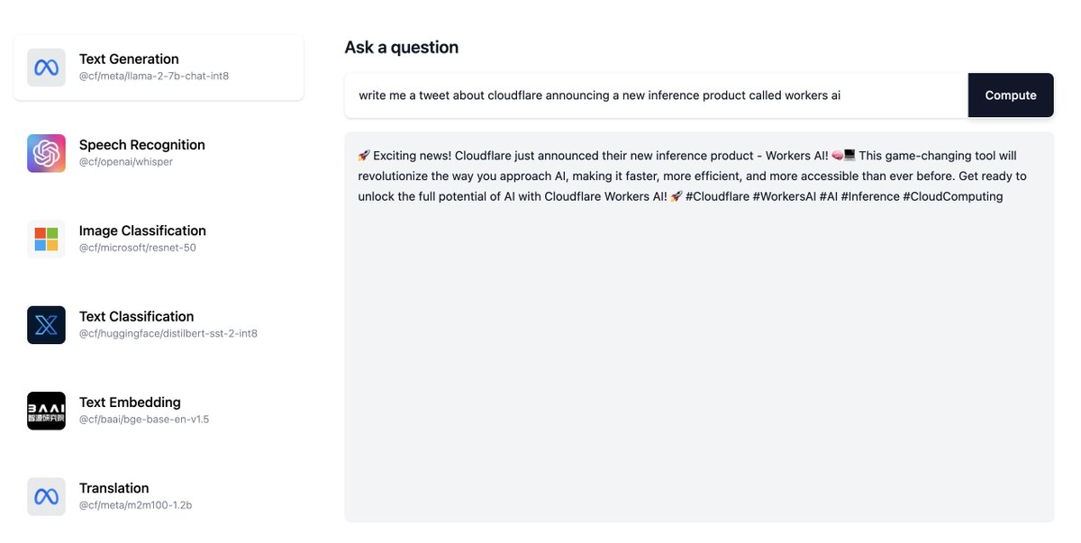 ai.cloudflare.com it's live! the first GPU inference cloud running on region earth 🌎