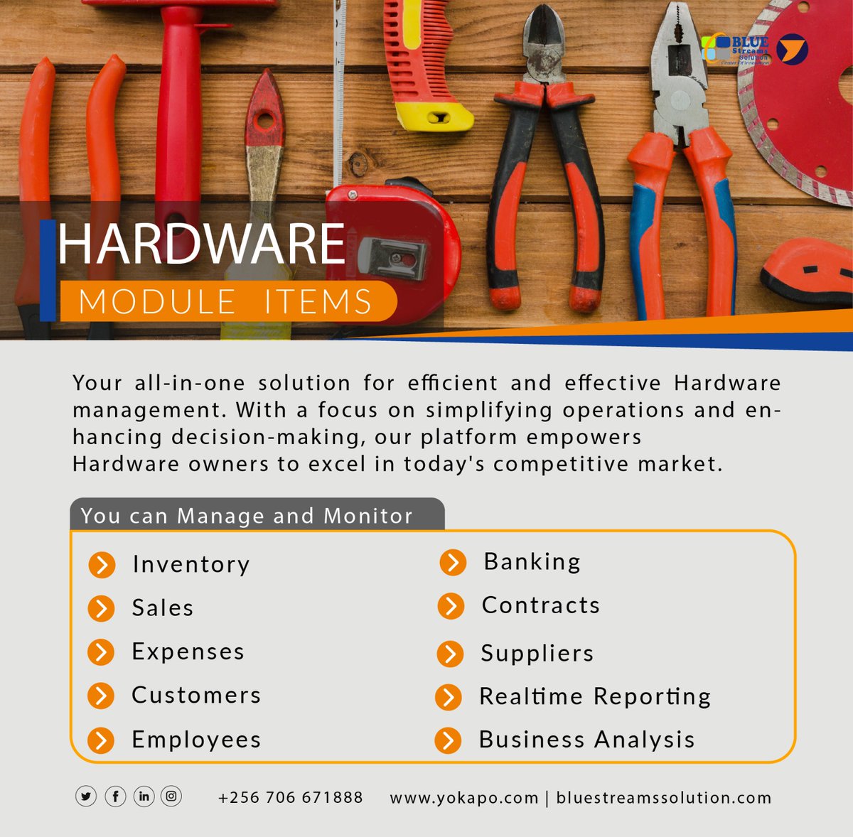 blussltd's tweet photo. Twitter:
🔧Calling all hardware business owners! Say hello to yoKapo, your personal accountant in the digital age 

📊 Track inventory, sales, expenses, and more in real-time. 

Elevate your business game! 💼 
#yoKapo #BusinessAnalytics #SmallBusiness https://t.co/cGlBtJhIQr