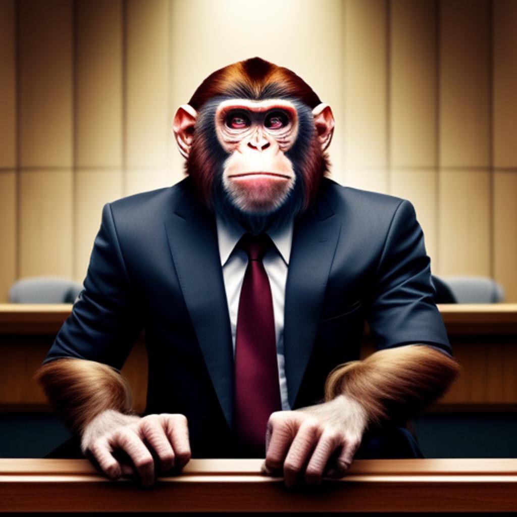 GreaseyBana's tweet photo. 🐵👀 In the courtroom, keepin' it real, ready to swing from the chandelier if things get wild. 🐒🏛️ #MonkeyBusinessInCourt https://t.co/8ux5x29GxA