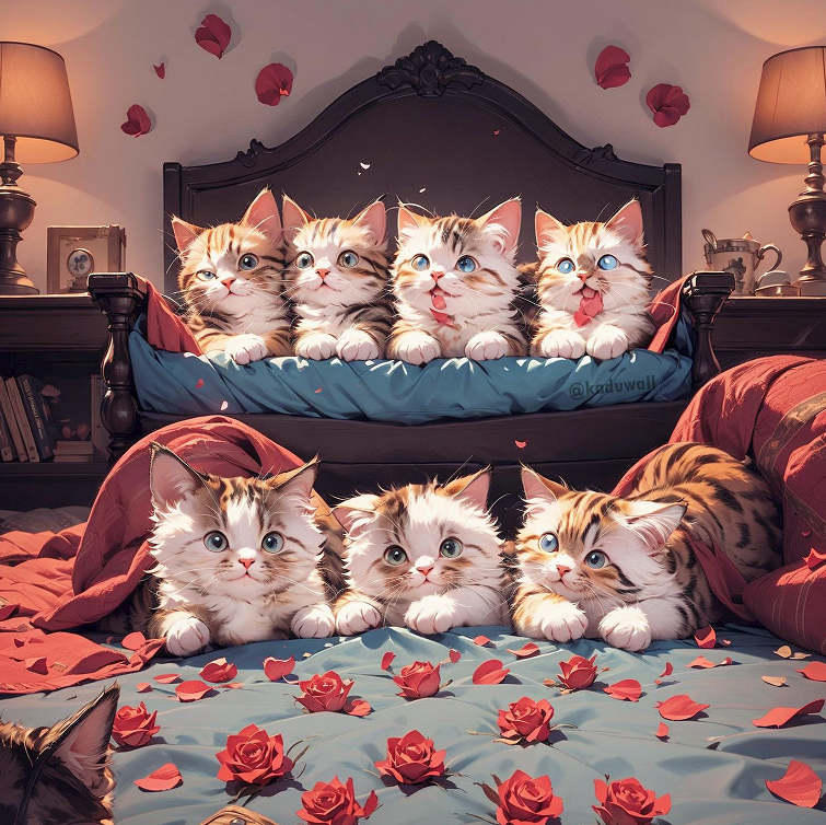 Neuro_Skeptic's tweet image. These #ControlNet AI images are going viral.
Just seven cats? Blur your eyes a bit until you see it...
