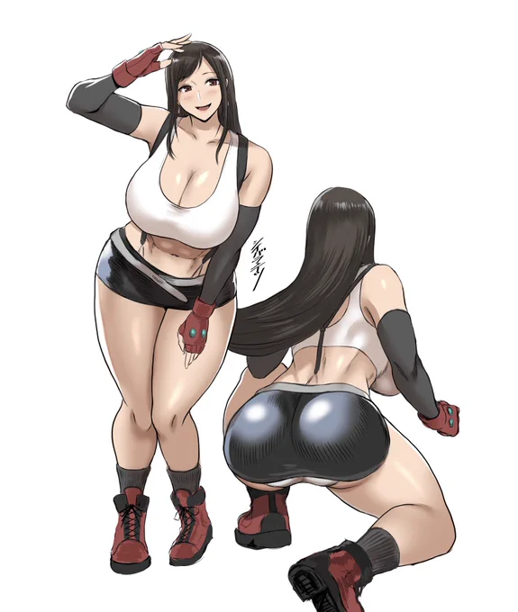 NIKKEぽく描いたティファ 