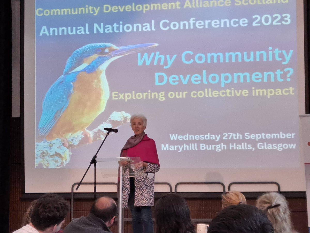 Anastasia Crickley from @AIEBStandards extends solidarity from Irish 🇨🇮 community workers to all of us in 🏴󠁧󠁢󠁳󠁣󠁴󠁿 advancing community development and human rights. #MakingRightsReal