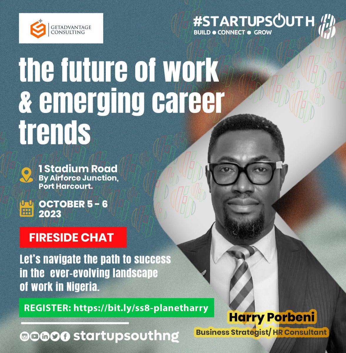 1Porbenihere's tweet photo. Yours truly will be repping @getadvantageng to host a fireside chat at the #StartupSouth8 in Port Harcourt.
Let's discuss how to navigate the path to success in the ever-evolving landscape of work in Nigeria.
See venue on the design.
#Porbenihere #getadvantage #StartupSouth8 https://t.co/0RwrVUHjVF