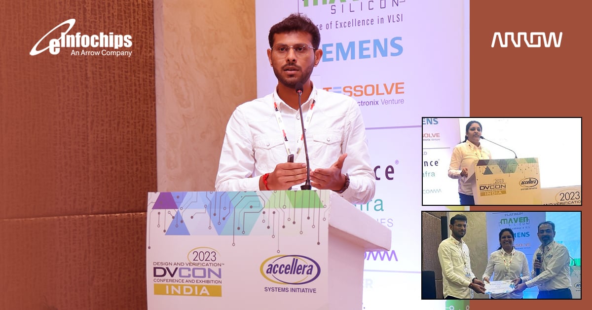 📣 Exhilarated to announce that Ishita Agrawal & Kevin Kotadia, recently presented at DVCon India-2023, Bengaluru Chapter!

📜 Their groundbreaking presentation on 'Efficient Verification of Arbitration Design with a Generic Model' showcased their innovative approach.

#DVCon2023