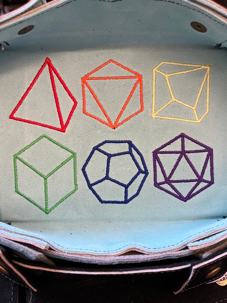 Wayward_Leather's tweet photo. Check out some of our dice tray designs - these fold up flat and are perfect for travel, trinkets, and rolling a nat 20. #waywardleatherdesign #ttrpg #trinkettray #dicegoblin https://t.co/ftXQbMMKy7