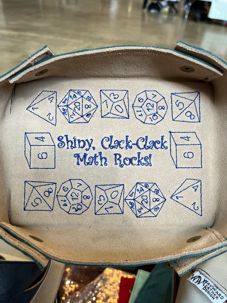 Wayward_Leather's tweet photo. Check out some of our dice tray designs - these fold up flat and are perfect for travel, trinkets, and rolling a nat 20. #waywardleatherdesign #ttrpg #trinkettray #dicegoblin https://t.co/ftXQbMMKy7