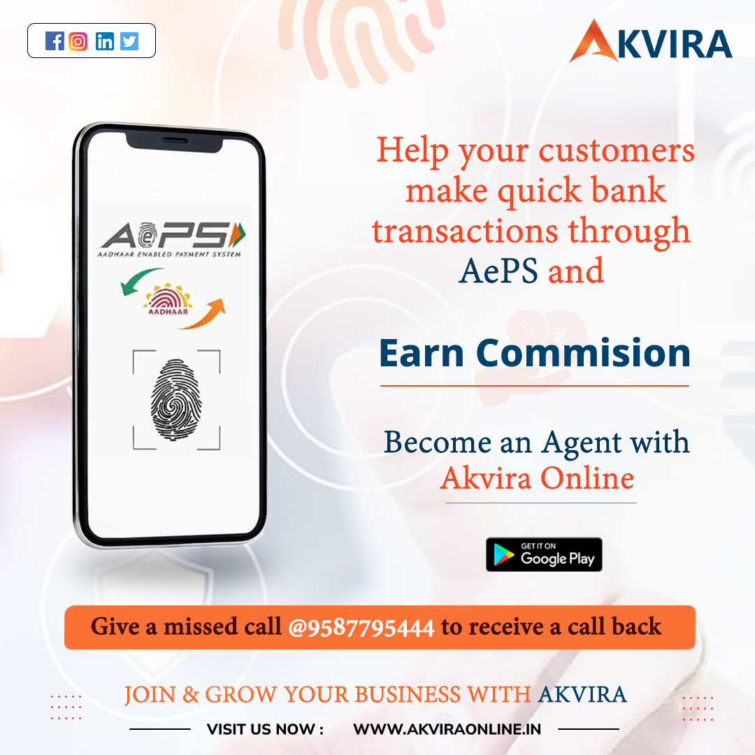 Akviragroup's tweet image. Offer your customers lightning-fast bank transactions through AePS and earn generous commissions while you're at it!

Contact at (91+) 95877 95444 or
Visit akviraonline.in

#AePS #BankingMadeEasy #EarnCommissions #fintechstartup #fintech #commission #earnmoney #sikarnews