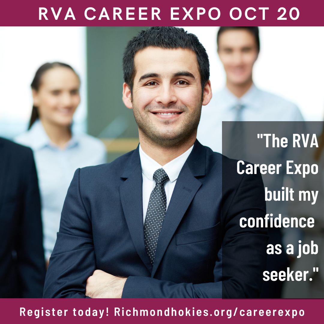 #RVACareer Expo happening Oct 20th has helped many job seekers find their next adventure in Healthcare, Insurance, Transportation, Accounting, Higher Ed, Marketing and more. Register today, upload your resume, and meet the recruiters! ow.ly/bNYv50PNBJ5 #rvajobs #hiring
