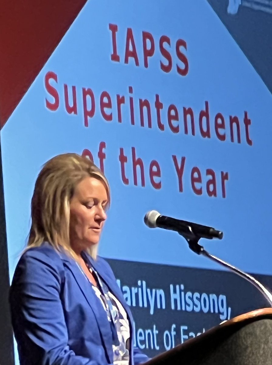 IAPSS_ORG's tweet photo. During this week's #INFallCon23, Marilyn Hissong, Superintendent of @EACStweets was named our 2024 IN Superintendent of the Year! Again, congratulations, Superintendent Hissong!
Stay tuned today as we announce our District-Level winners. #LeadIAPSS https://t.co/qNcOcX3COi