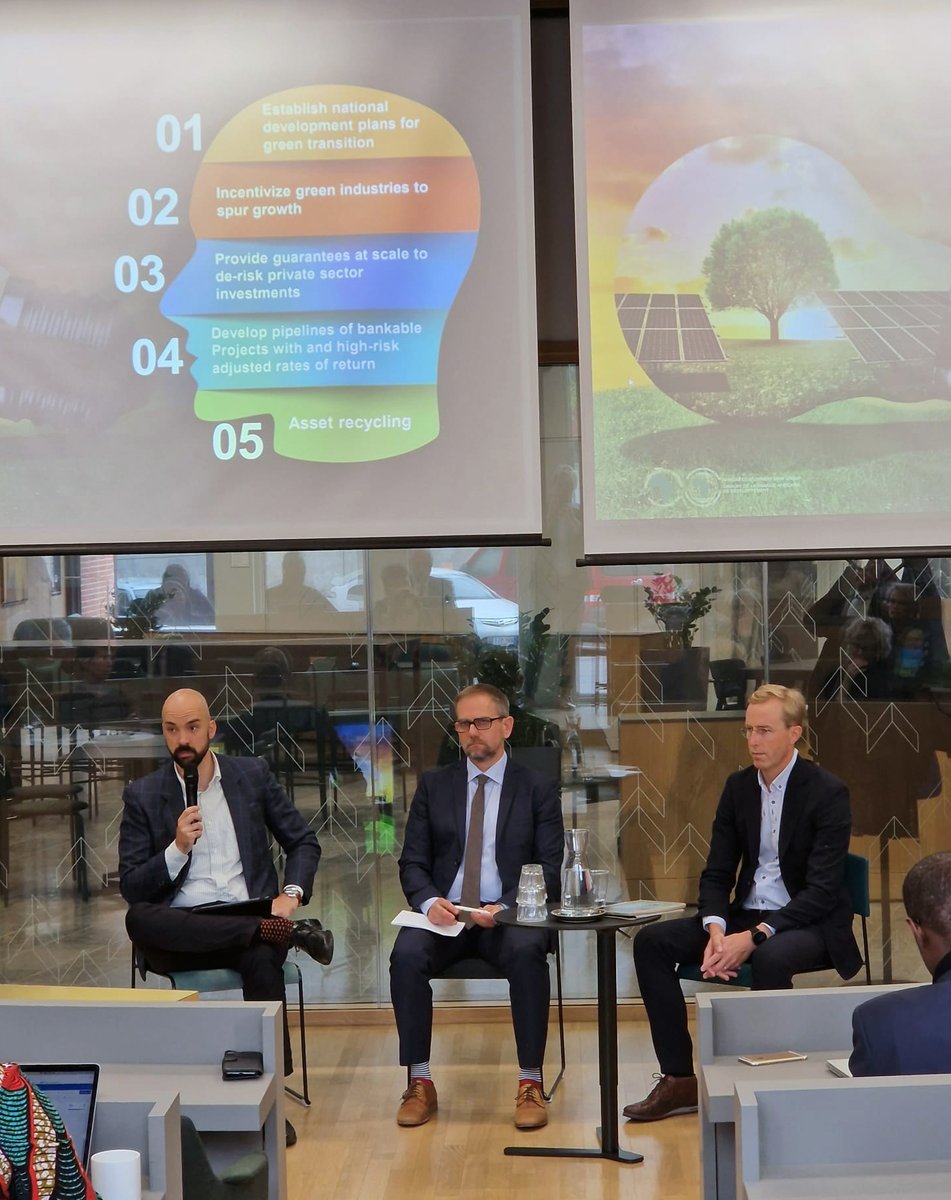 In the panel discussion, our Marko Berglund highlighted that <a href="/Finnfund/">Finnfund</a>  is responding to these needs by 1) allocating half of its portfolio to Africa; 2) allocating half of its portfolio to #climatefinance; and 3) doing this through investments in private sector. #impinv 2/3