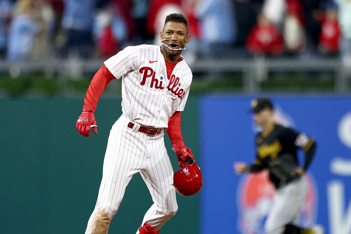 Rob Thomson on Johan Rojas' walk off to clinch a postseason berth: 'It's funny because his family just came before the off day on, I guess Monday. His family just came in from the Dominican and they never seen him play before in the United States.' ❤️ (@WIPMorningShow)