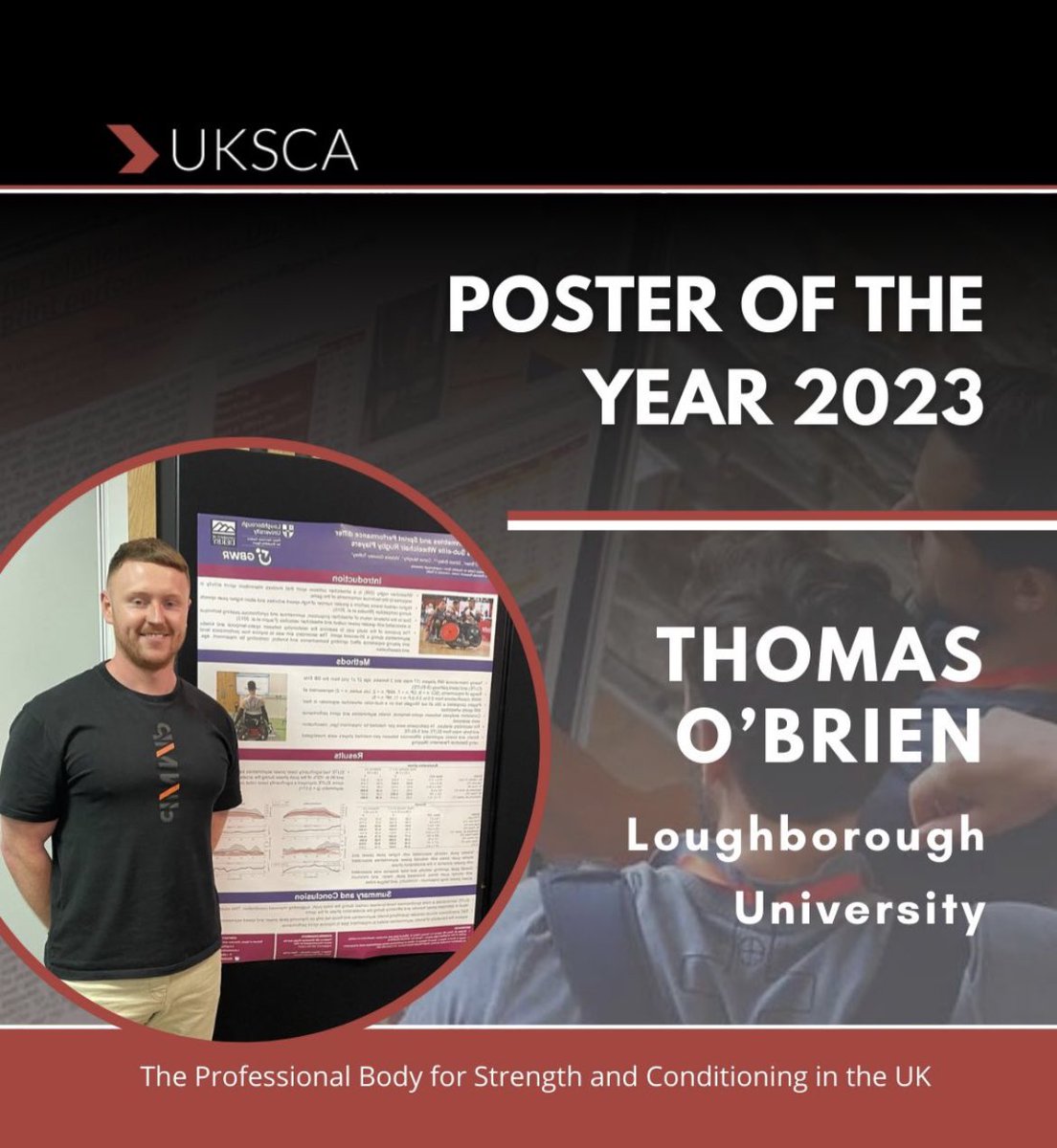 Congratulations <a href="/tjob94/">Tom O'Brien</a> for being awarded <a href="/UKSCA/">UKSCA</a> Case Study Poster of the Year 2023! 
Poster title: Kinetic Asymmetries &amp; Sprint Performance differ in elite vs sub-elite wheelchair rugby players

Great work Tom!🙌🏻🙌🏻👏🏼👏🏼