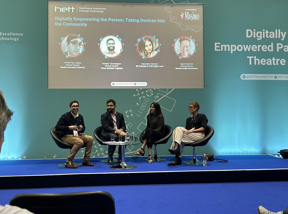 What an inspiring talk. We explored patient take-up of digital tools, remote monitoring, policy implications in primary care, and insightful success stories on technology used in care settings🔍

<a href="/HETTShow/">HETT Show</a> #HETT2023