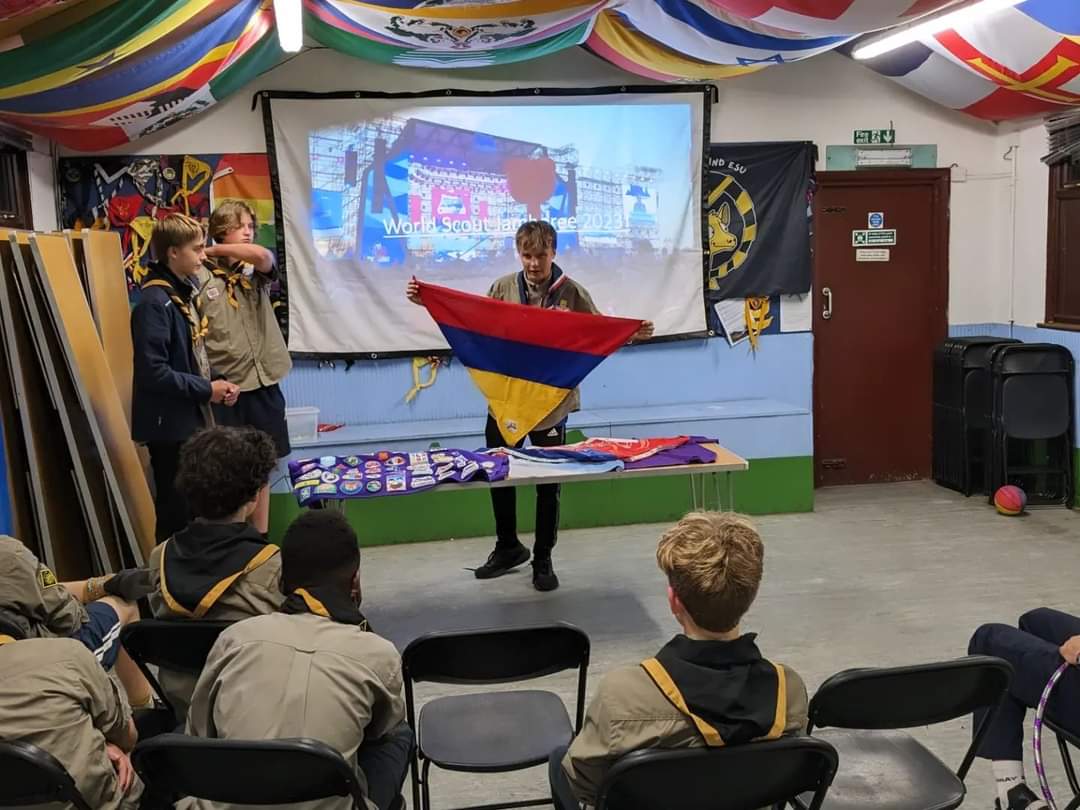 Golden Hind Explorer Scouts (@goldenhindesu) on Twitter photo Alex, Jake, Imogen and Noah presented about their experience at the World Scout Jamboree in Korea! #UKWSJ25 <a href="/UKContingent/">UK Contingent 🇬🇧⚜️</a> <a href="/Scouts/">Scouts</a> <a href="/LewishamScouts/">Lewisham Scouts</a> #WorldScoutJamboree Alex, Jake, Imogen and Noah presented about their experience at the World Scout Jamboree in Korea! #UKWSJ25 <a href="/UKContingent/">UK Contingent 🇬🇧⚜️</a> <a href="/Scouts/">Scouts</a> <a href="/LewishamScouts/">Lewisham Scouts</a> #WorldScoutJamboree