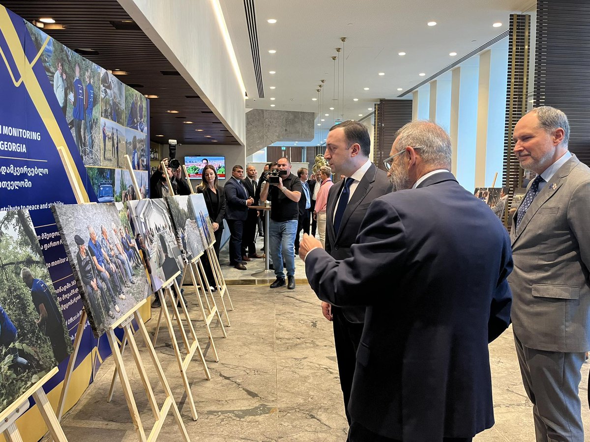 EU Monitoring Mission in Georgia (@eummgeorgia) on Twitter photo Today, ๐ฌ๐ช Prime Minister <a href="/GharibashviliGe/">Irakli Garibashvili</a> inaugurated a photo exhibition marking EUMMs 15-year presence on the ground. <a href="/EUMMGeorgia_HoM/">EUMM Head of Mission</a> Dimitrios Karabalis expressed his gratitude to the country of Georgia for hosting the Mission for 15 years.
๐ shorturl.at/cgxCX Today, ๐ฌ๐ช Prime Minister <a href="/GharibashviliGe/">Irakli Garibashvili</a> inaugurated a photo exhibition marking EUMMs 15-year presence on the ground. <a href="/EUMMGeorgia_HoM/">EUMM Head of Mission</a> Dimitrios Karabalis expressed his gratitude to the country of Georgia for hosting the Mission for 15 years.
๐ shorturl.at/cgxCX