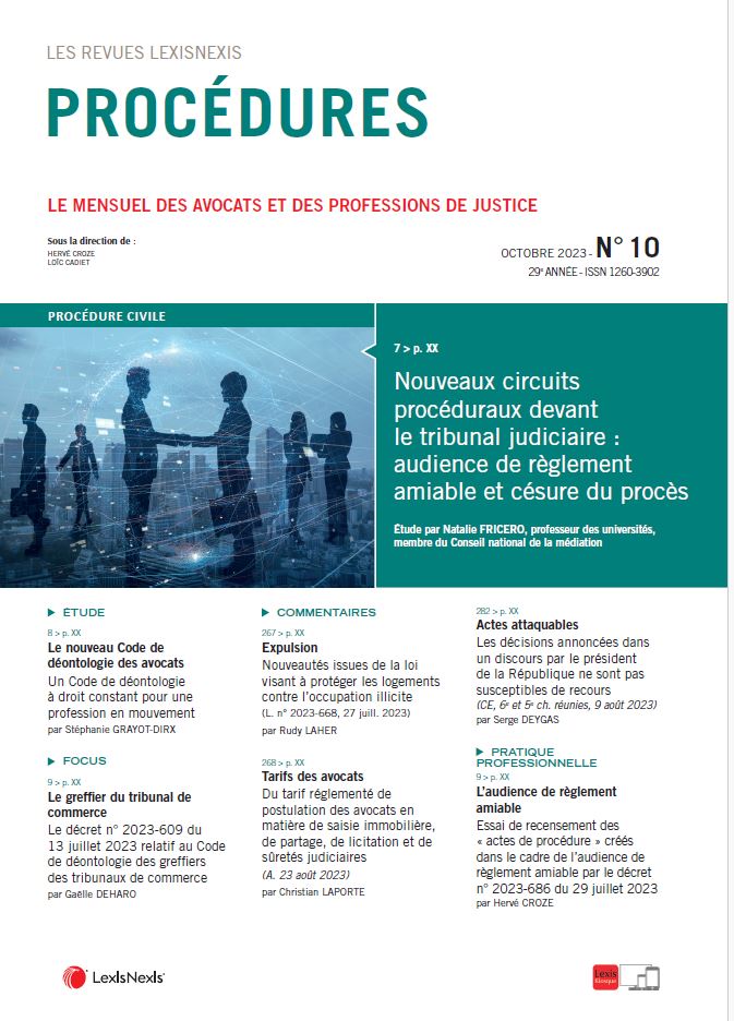Procédures (@revueprocedures) on Twitter photo <a href="/RevueProcedures/">Procédures</a> - Voici la "Une" du numéro d'octobre #Appel - #Avocats - #Césureduprocès #Greffiers - #Détentionprovisoire <a href="/RevueProcedures/">Procédures</a> - Voici la "Une" du numéro d'octobre #Appel - #Avocats - #Césureduprocès #Greffiers - #Détentionprovisoire