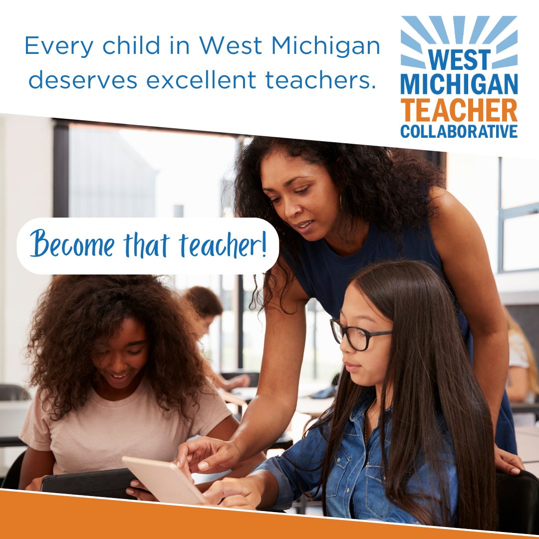 We, along with @maisd, @OAISD, AND @GVSU Area ISD, and Grand Valley State University, are thrilled to announce the launch of the West Michigan Teacher Collaborative!