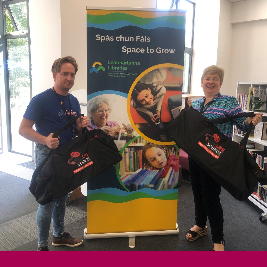 uniofgalway's tweet photo. π¬@ReelLifeScience has teamed up with county libraries to encourage young people to engage with STEM! Enter the #ReelLIFESCIENCE video competition now with kits in 6 libraries, including Galway City & you could win β¬1000 + a festival screening! Read more: https://t.co/pQLLz4caSu
#UniversityOfGalway #GalwaysThePlace @ScienceIrel @CuramDevices @STEM_Galway @CellExplorers @Foroige