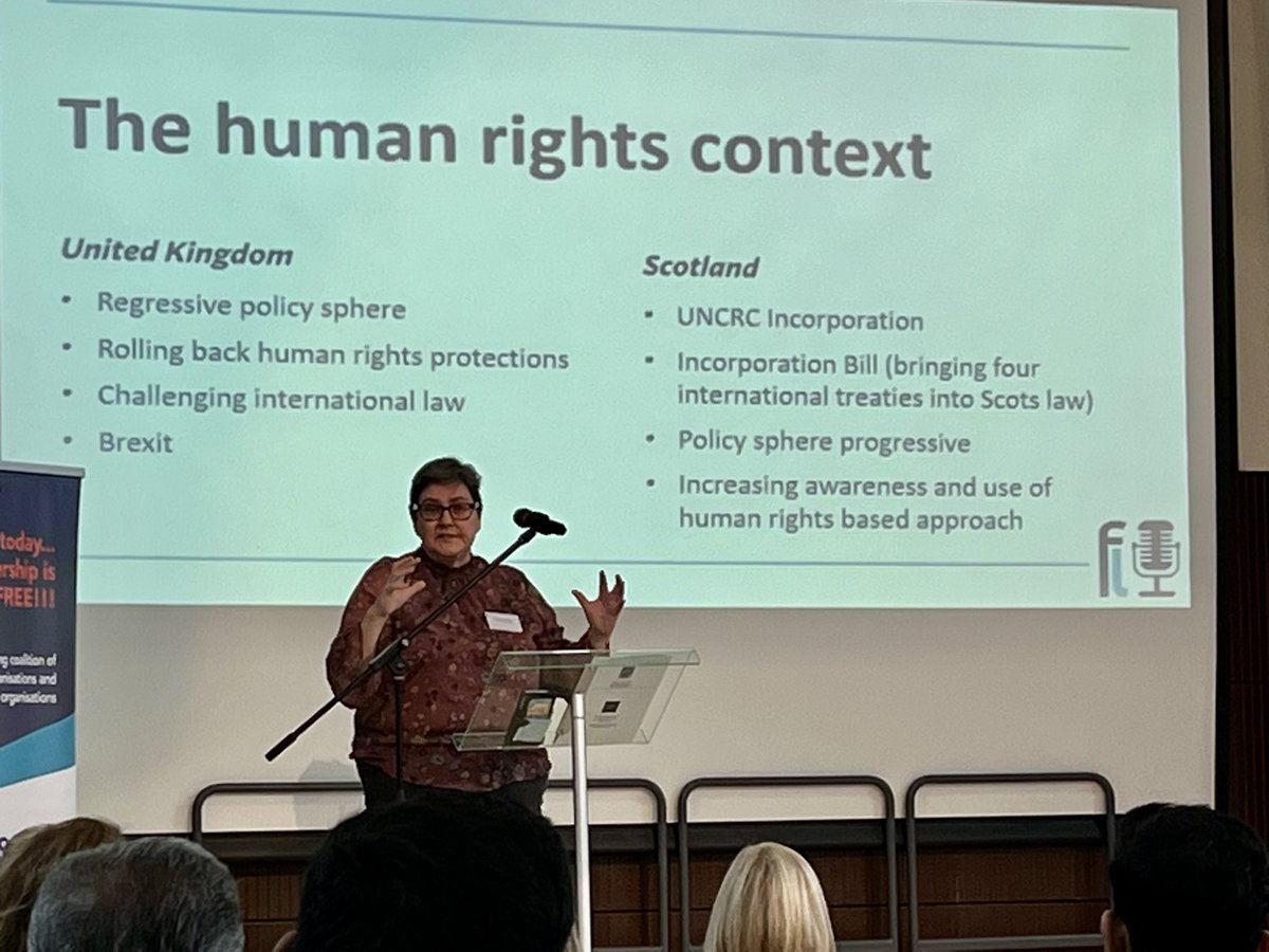 Great to hear from @Maryhill_IN choir, @ThomasCArthur on community asset transfers for a more empowered Scotland, @ScotRecoveryNet on mental health and @Clare_MacG - Scotland v UK approach to human rights and what will you do as a human rights defender? #WhyCD2023 @cdascotland