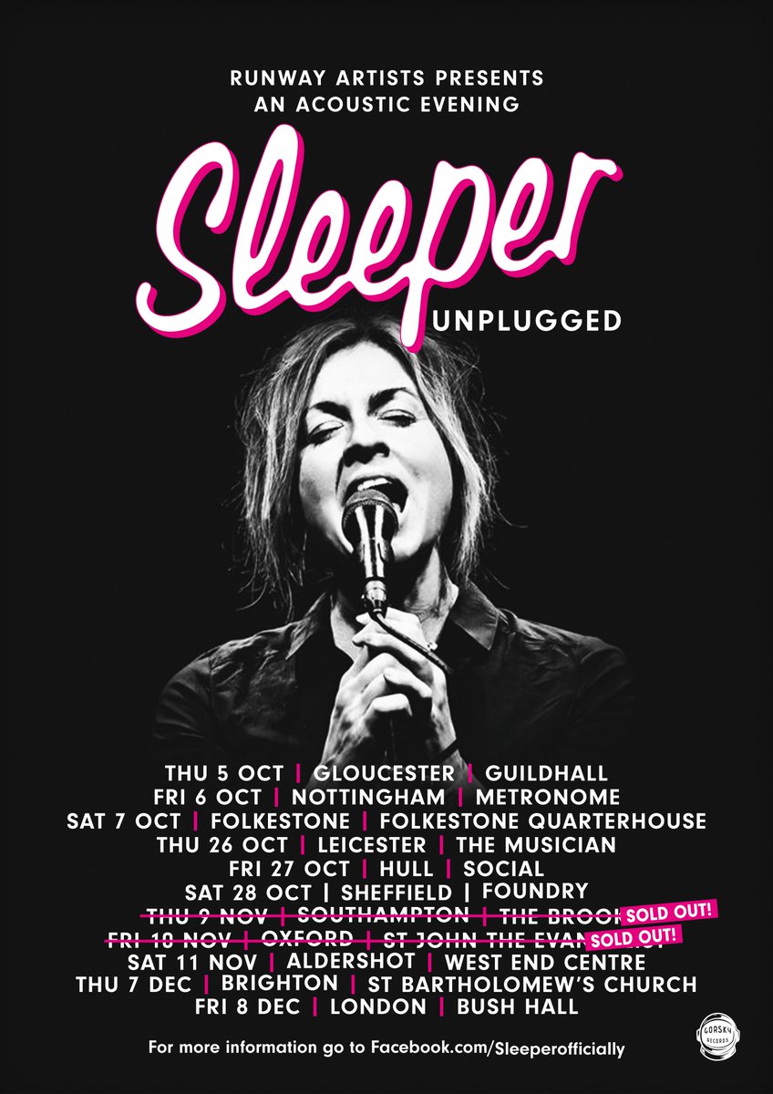 Sleepertweeting's tweet image. ACOUSTIC dates kick off next week! Bit of a special atmosphere at these ones. Tickets low on all dates....be quick if you&apos;d like to join us...!  🎟sleeper.band