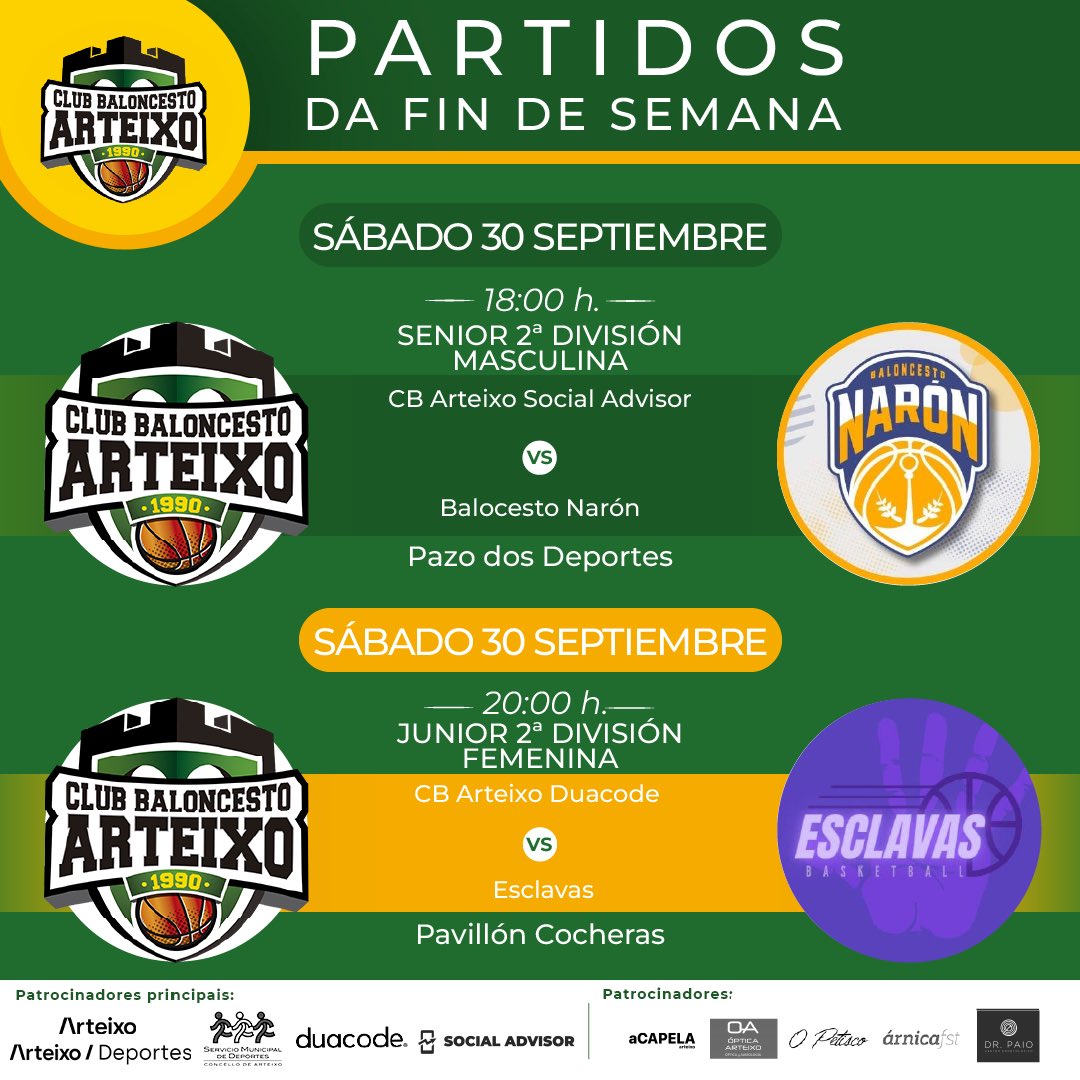 cbarteixo's tweet photo. ¡¡Que si!! ¡Que xa comenzamos a tempada! 
Recordade que tam��n se poden ver os partidos do Pazo polo noso canle de YouTube, ainda que sempre mola ir animar aos nosos ao pavillón 😉 https://t.co/IFUobzR6tk