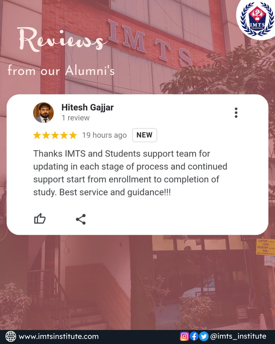 Hitesh finds best for his career and what about you ? Website link in bio- #Testimonial #Review #Testimonialtoday #Feedback #Servicefeedback