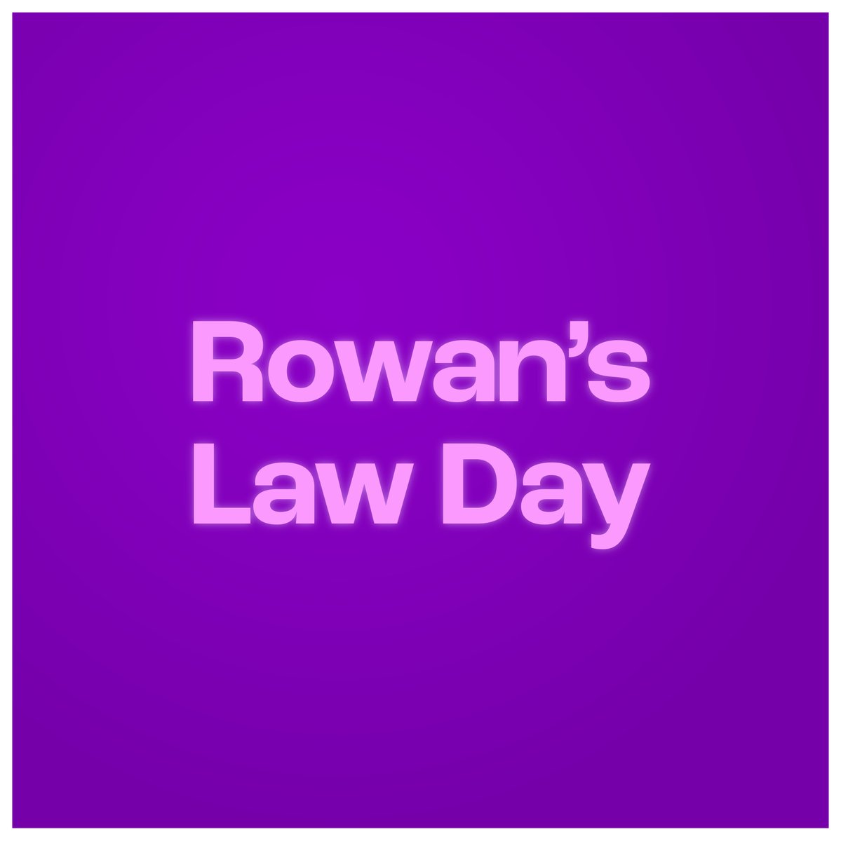 #RowansLawDay  💟  is named after Rowan Stringer, a high school rugby player who passed away from a condition known as second impact syndrome. In honour of her memory + to generate much-needed awareness about concussions + concussion safety, we wear purple (her favourite colour).