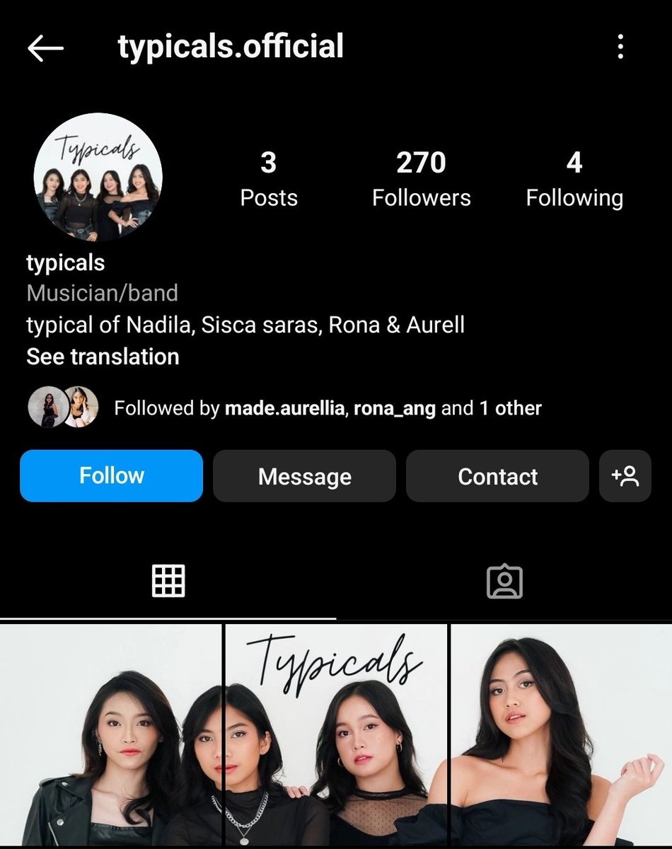 WOOOAAAAAA.....!!!!! FINALLY JKT48 ACOUSTIC REBORN, ALIAS TYPICALS. 
GA SABAAARRR MAU DENGERIIINN KARYA MEREKAAAAA 🥹😭🥰😍🤩🥳

<a href="/nadilawantari_/">Nadila Wantari</a>
<a href="/rona__ang/">Rona Ang</a>
<a href="/_siscasaras_/">Sisca Saras</a>
<a href="/MadeAurellia/">Ni Made Ayu Vania Aurellia</a>

Follow sekarang di instagram.com/typicals.offic…