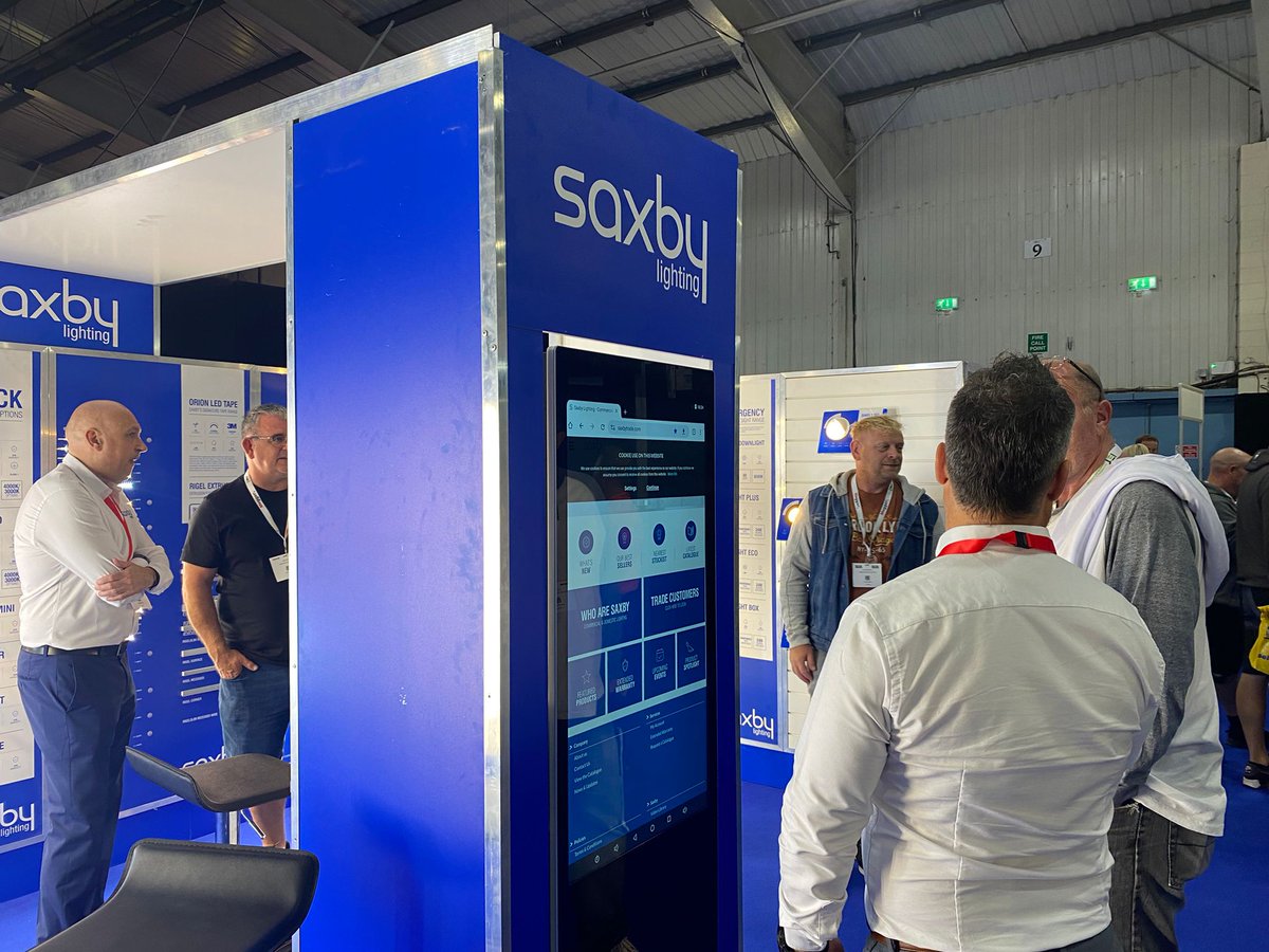 Lighting specialists, <a href="/Saxbylighting/">Saxby Lighting</a> is here at #ElexShow showcasing their commercial and domestic lighting solutions💡Take a look at their wide range of LED fittings on display!