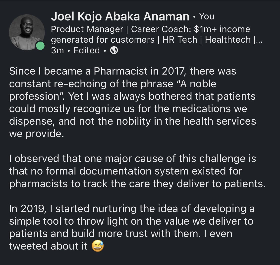 jayanaman's tweet photo. 4 years ago and now.

If you’re a pharmacist who is passionate about uplifting the image of our profession through documentation while making a huge impact in the lives of the patients we serve, please DM for a link to the tool

Let’s rewrite the story #DocuPharm https://t.co/TJuJGrcqdD