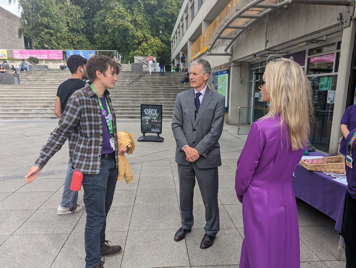 unison_uea's tweet photo. Happy Birthday to UEA and UEA Unison! We spent our lunch in the square celebrating our joint birthday month. We handed our birthday card to the VC, ate some cake and shared some thoughts on what we’d like to see for the next 60 years! https://t.co/GYHd9vU5e8