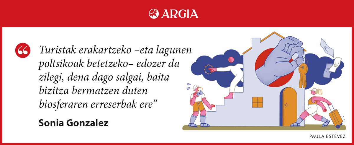 argia's tweet photo. IRITZIA | Turismofobia eta ardura pertsonala

– Sonia González (@sonetska) idazlearen iritzi-artikulua, Paula Estévezek ilustratua ⤵️
https://t.co/lGVX12Bo1F https://t.co/oGICmEkRef