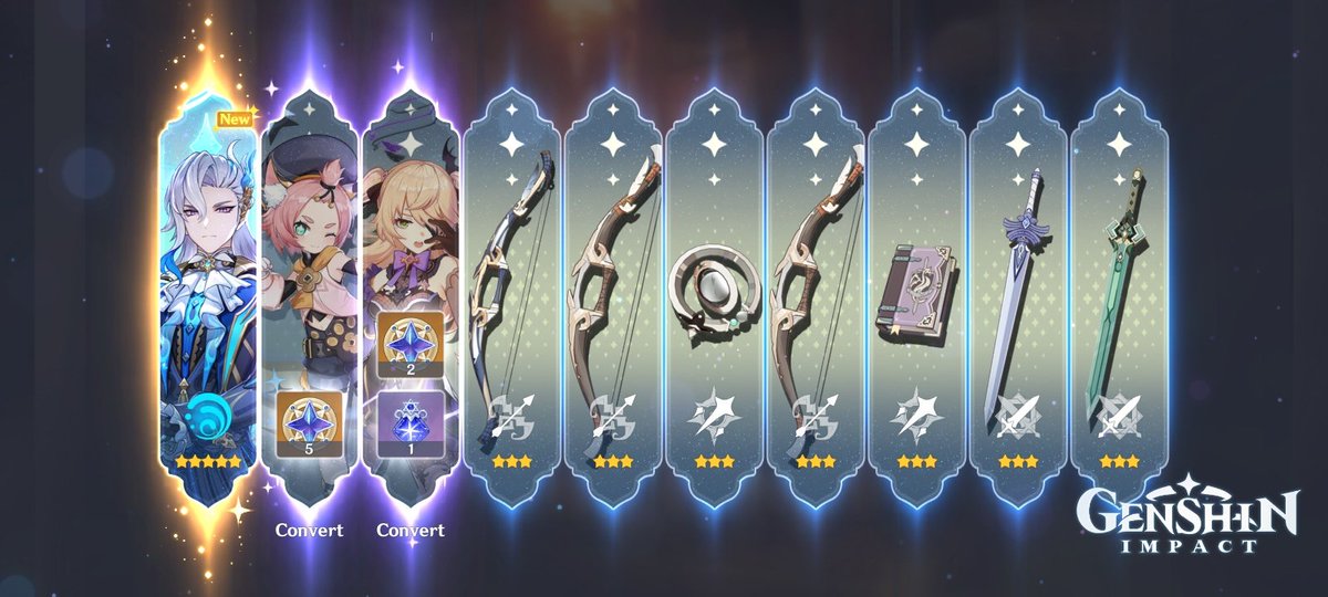 gryffeious's tweet photo. ??? Two 4 star characters in one 10-pull is possible? https://t.co/5GKEri4HCP