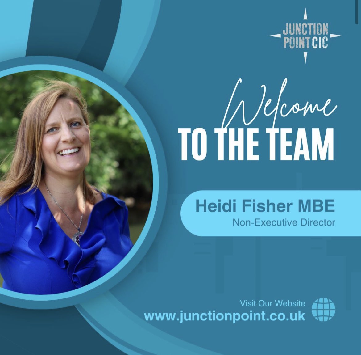 We're excited to share that @heidilfisher will be joining @JunctionPointUK as a non-executive director! 🙌 

Heidi: “It’s great to be involved in a social enterprise that's working hard to grow the social enterprise sector in the North East and beyond.”

📸 @JunctionPointUK