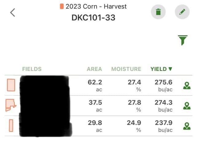 DKC101-33 and TriVolt are shining bright in Carroll County! Pairing the acre with Delaro Complete added 37 BU/a vs untreated on 2 of these 3 fields. Amazing results for a 101 day StartStax Pro hybrid! This Bayer Acre combination resulted in a huge win! #NeverSettle #Bayer4IL