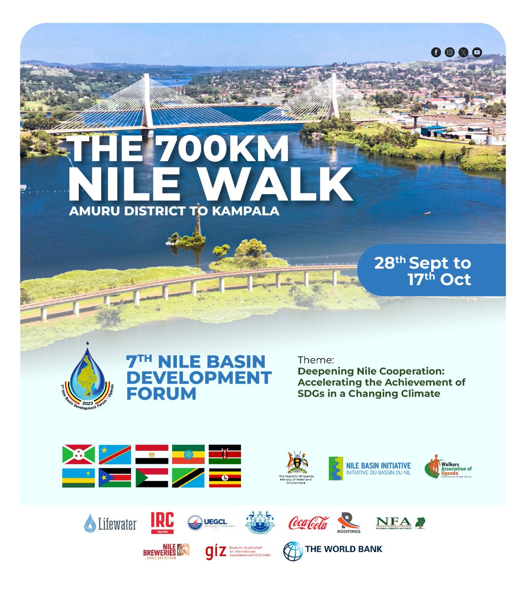 AyeniGeoffreyW's tweet photo. The much awaited 700km Nile Walk is here... https://t.co/emR62zErpN