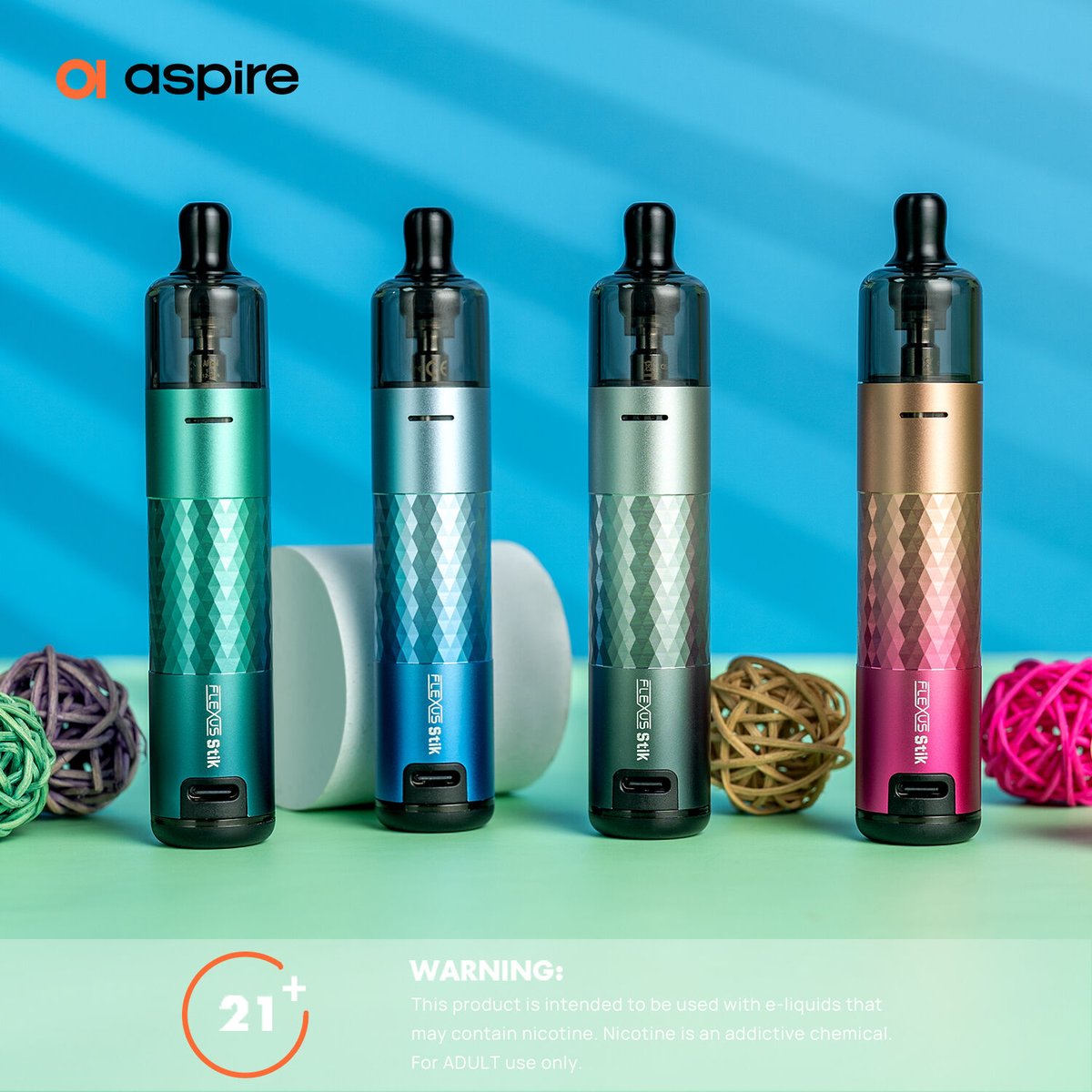 aspirecigs's tweet photo. Flexus Stik New Colors Available Now! Metallic Fade, Gold Pink Fade, Green Fade, Blue Fade. Which one do you go for?
Learn more: https://t.co/90XycKMxoF
#aspireragaaio #flexusstik #aspireflexusstik #podsystem #newcolor
For 21+ adults use only! https://t.co/mi5S3TLZTH