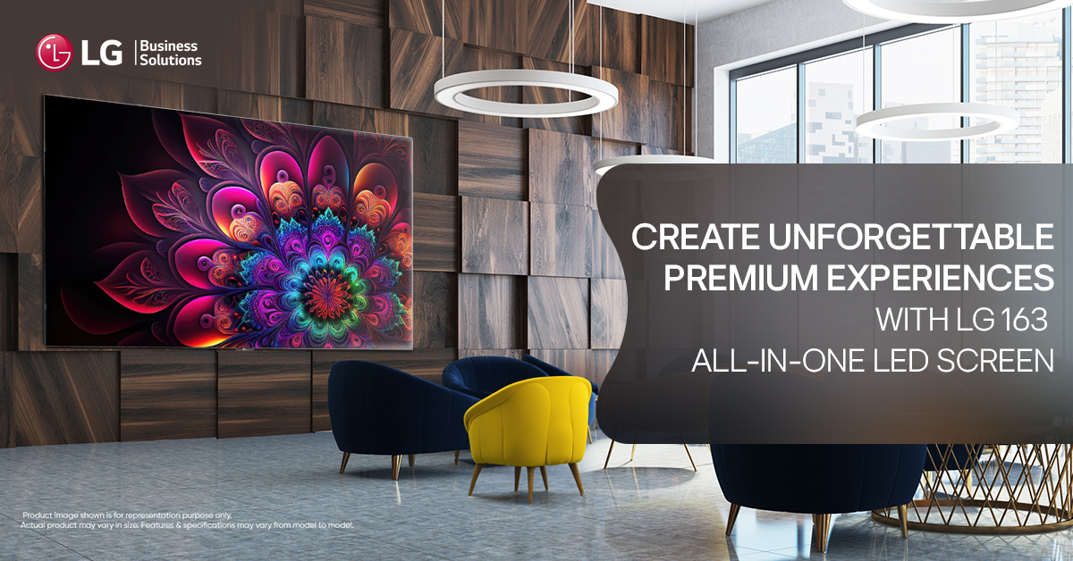 LGIndia's tweet photo. Excel in premium hospitality with LG 163 (414.02cm) All-in-One LED Screen. 

Know more on https://t.co/qSRiLuL3Ig 

#LGAllInOneLEDScreen #LEDScreen #LEDDisplay #LGIndia https://t.co/25ComQlgaq