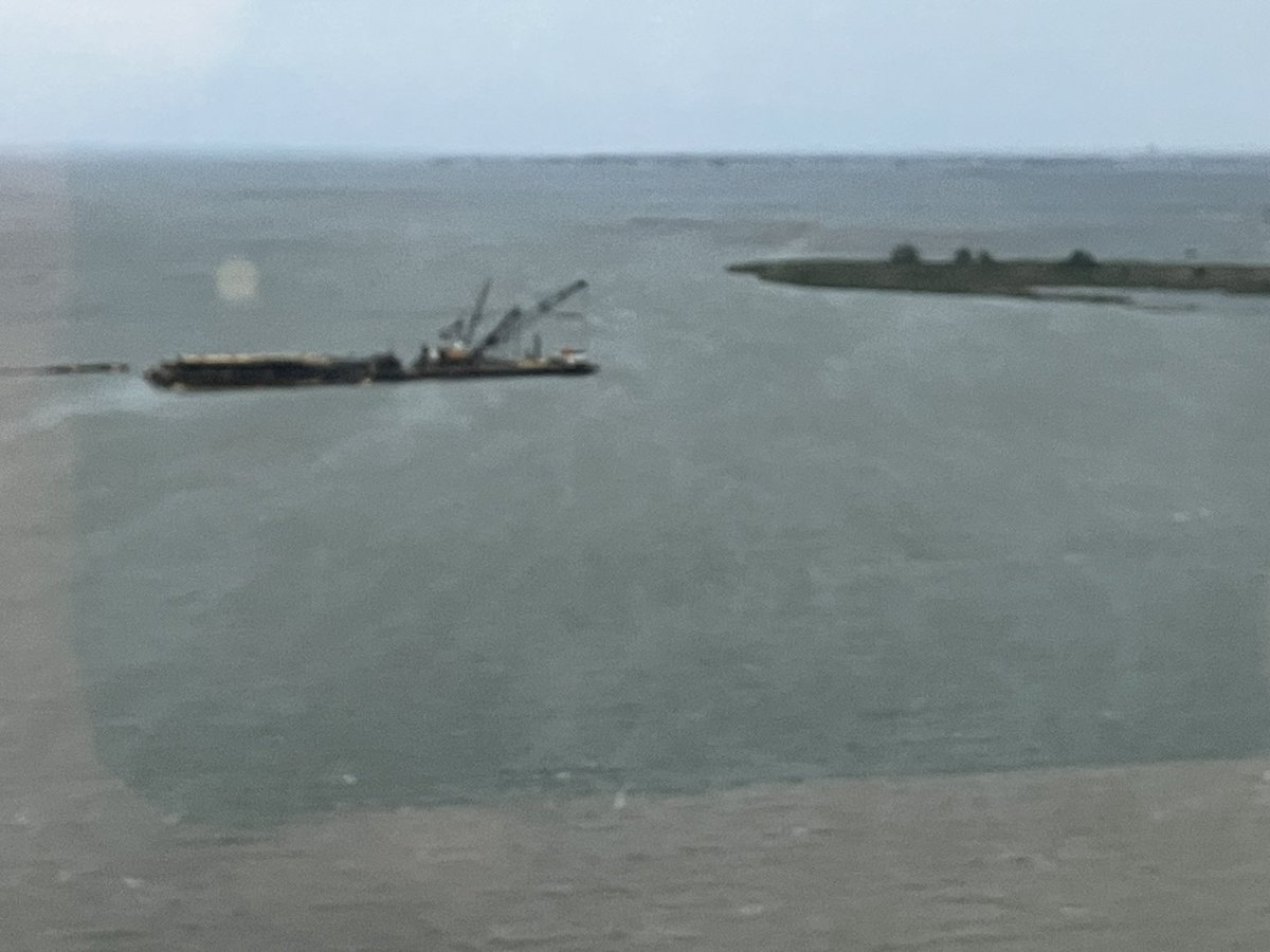 CollegeHockeyW's tweet photo. Waking up to a bit of sunshine for the first time in four days! Thank you @harrahsresort for a great stay! See you this afternoon @ArmyWP_Hockey #WestPointBound Hey where did the land go last night? #HighTide #CoastalFlooding #WhatAView https://t.co/skNEsHXATU