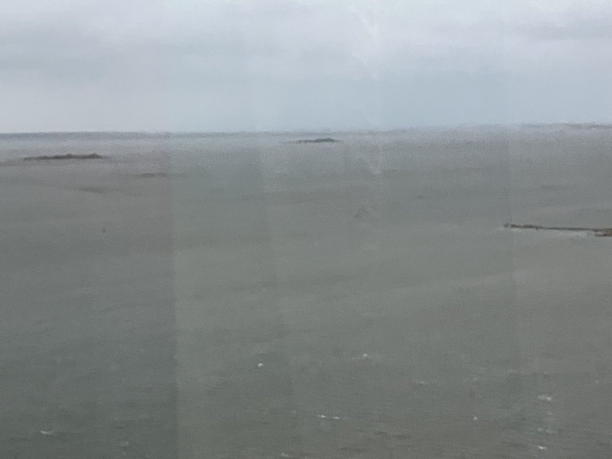 CollegeHockeyW's tweet photo. Waking up to a bit of sunshine for the first time in four days! Thank you @harrahsresort for a great stay! See you this afternoon @ArmyWP_Hockey #WestPointBound Hey where did the land go last night? #HighTide #CoastalFlooding #WhatAView https://t.co/skNEsHXATU