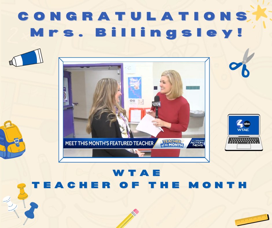 ✏️ 🍎 Congratulations to O'Block Elementary's Mrs. Billingsley! WTAE's Teacher of the Month! ⭐️🚌

Watch the full video here: wtae.com/article/plum-o…