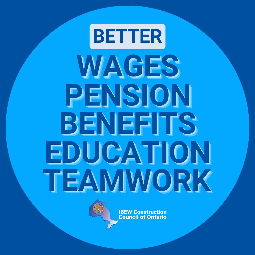 IBEW_CCO's tweet photo. Becoming an IBEW member opens up access to a better life. Better Wages. Better Pension. Better Benefits. Plus, you'll gain access to continued education opportunities and enjoy the enhanced teamwork of our dedicated brothers and sisters.

#joinaunion #IBEW https://t.co/9Ol8oJBrOG