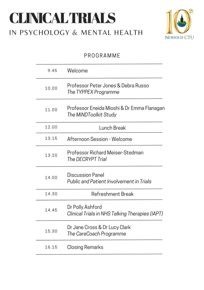 Norwich CTU (@norwichctu) on Twitter photo FREE Symposium hosted by <a href="/NorwichCTU/">Norwich CTU</a>: Clinical Trials in Psychology and Mental Health, 18th Oct 2023. eventbrite.co.uk/e/clinical-tri…… #clinicaltrials <a href="/UKCTUNetwork/">UKCRC CTU Network</a> <a href="/UEAResearch/">UEA Research</a> <a href="/ARC_EoE/">NIHR ARC East of England</a> <a href="/NSFTtweets/">NSFT mental health</a> FREE Symposium hosted by <a href="/NorwichCTU/">Norwich CTU</a>: Clinical Trials in Psychology and Mental Health, 18th Oct 2023. eventbrite.co.uk/e/clinical-tri…… #clinicaltrials <a href="/UKCTUNetwork/">UKCRC CTU Network</a> <a href="/UEAResearch/">UEA Research</a> <a href="/ARC_EoE/">NIHR ARC East of England</a> <a href="/NSFTtweets/">NSFT mental health</a>