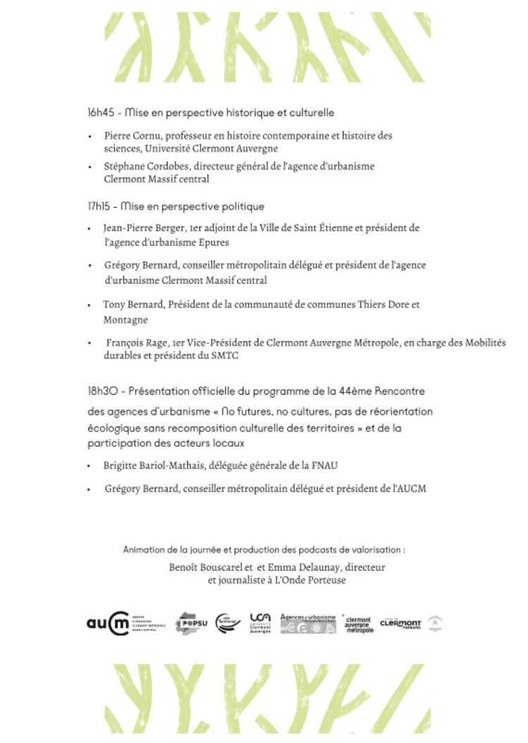 🔴 live « Culture de l’aménagement des territoires, hier l’attractivité, et demain ? »   Vous n’avez pas la chance d’être avec nous à Clermont-Ferrand, vous pouvez suivre les échanges en Live Audio 👉 lnkd.in/eP3jARBx