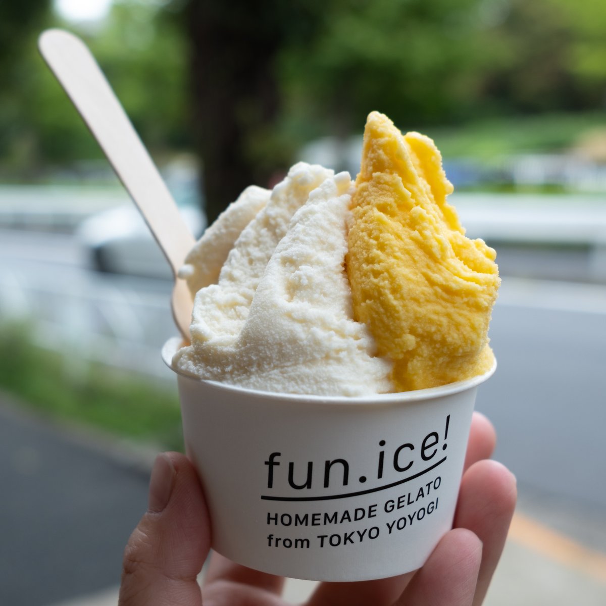 p_l_n_cc's tweet photo. 代々木公園脇のジェラート屋さん　fun. ice!
プレミアムミルクとバターナッツかぼちゃを頂きました。
#gelato #funice #XT5 #FUJIFILM https://t.co/iTROJqznAl