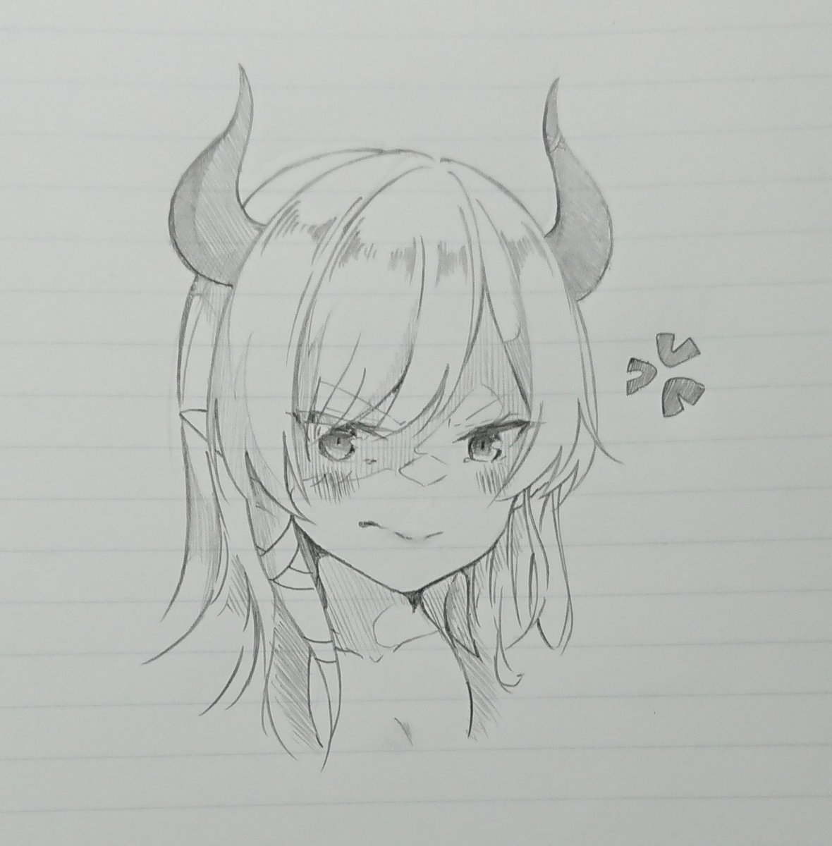 落描きで「照れ顔ノエル団長」「一定数の人に刺さりそうなみおしゃ」「おこなちょこ先」を描いてみました!! 