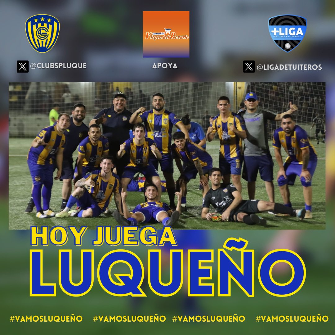 ClubSpLuque's tweet photo. 𝐌𝐢é𝐫𝐜𝐨𝐥𝐞𝐬 𝐝𝐞 𝐌𝐚𝐬 𝐋𝐢𝐠𝐚
@ligadetuiteros 🏆

¡𝗛𝗢𝗬 𝗝𝗨𝗘𝗚𝗔 #𝗟𝗨𝗤𝗨𝗘Ñ𝗢! 🔵🟡

#Luqueño 💙💛
#MierLiga ⚽️ https://t.co/651Wfj1iDt